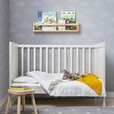 IKEA LEN bebek nevresim takımı beyaz-gri - 20488943