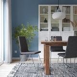 IKEA LILLANAS döşemeli sandalye krom kaplama-Gunnared koyu gri - 80534758