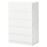 IKEA LILLBERGET 5 çekmeceli şifonyer beyaz - 60630478