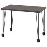 IKEA LINNMON/KRILLE çalışma masası koyu gri-siyah - 39509709