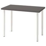 IKEA LINNMON/OLOV çalışma masası koyu gri-beyaz - 39416116