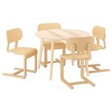 IKEA LISABO/LYCKAN mutfak masası takımı dişbudak kaplama/huş kaplama - 79590260