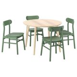 IKEA LISABO/RÖNNINGE mutfak masası takımı dişbudak kaplama-yeşil - 59568279