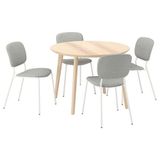 IKEA LISABO/VIHALS mutfak masası takımı dişbudak kaplama-Tibbleby bej gri - 69631572