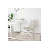 Ikea Långfjäll Çalışma Sandalyesi , Gunnared Bej-Beyaz, Kolçaksız