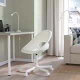 IKEA LOBERGET/MALSKAR çalışma sandalyesi beyaz - 19445469