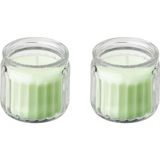 Ikea Lövskogslund Bardakta Kokulu Tealight Mum, Açık Yeşil, 12 Saat, Elma Kokulu, 2 Adet
