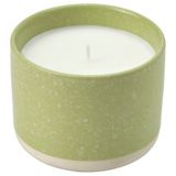 IKEA LÖVSKOGSLUND seramik kapta kokulu mum parlak bej-sarı - 70582066