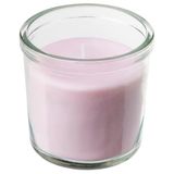 Ikea LUGNARE Cam İçinde Kokulu Mum, (Yasemin/Pembe), Çap: 7,5 cm