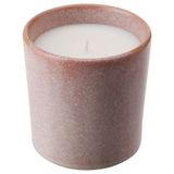 IKEA LUGNARE seramik kapta kokulu mum pembe - 20502190