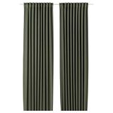 IKEA MAJGULL karartma perde/2 kanat koyu yeşil - 30586033