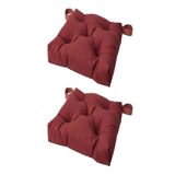 IKEA Malında Sandalye Minderi, 2 Adet, 40/35x38x7 cm, Kahve Kırmızı