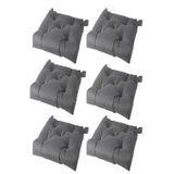 IKEA Malında Sandalye Minderi, 6 Adet, 40/35x38x7 cm, Gri