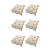 IKEA Malında Sandalye Minderi Ekru 6 Adet 40/35x38x7 Cm