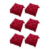 IKEA Malında Sandalye Minderi Kırmızı 6 Adet 40/35x38x7 cm
