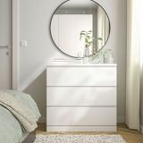 IKEA MALM 3 çekmeceli şifonyer beyaz - 20403562
