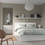 IKEA MALM/LINDBADEN çift kişilik karyola beyaz - 59494962
