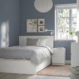 IKEA MALM/LÖNSET tek kişilik karyola beyaz - 49047746