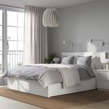 IKEA MALM/LURÖY çift kişilik karyola beyaz - 39002437