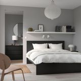 IKEA MALM/LURÖY/VALEVAG çift kişilik karyola venge - 79536838