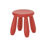IKEA Mammut Kırmızı Çocuk Taburesi, Tabure-oturak Masa Oyun Taburesi Polipropilen Plastik