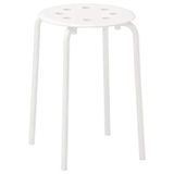 Ikea Marius Tabure, Beyaz (Koltuk Çapı: 0,320 M (12 5/8") Genişlik: 0,400 M (15 3/4") Koltuk Yüksekliği: 0,450 M (17 3/4")) - Metal