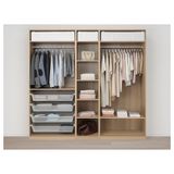 IKEA /MERAKER gardırop ağartılmış meşe görünümlü-koyu gri - 69502711
