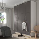 IKEA /MERAKER gardırop beyaz-koyu gri - 29502548