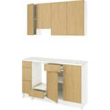 IKEA Meşe Kullanışlı Mutfak Dolabı 220X61X220 cm