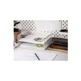 IKEA Metal Masaüstü Düzenleyici Dosyalık 2 Katlı Beyaz Evrak Rafı 34x24x14 Cm