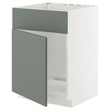 IKEA METOD eviye dolabı NICKEBO mat gri-yeşil - 59565676