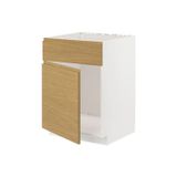 Ikea Metod, Eviye Dolabı, Voxtorp Meşe Görünümlü, 60X60 Cm