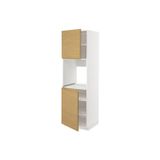 Ikea Metod, Fırın Boy Dolabı, Voxtorp Meşe Görünümlü, 60X60X200 Cm