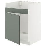 IKEA METOD HAVSEN eviye dolabı NICKEBO mat gri-yeşil - 89566349