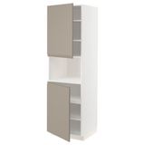 IKEA METOD mikrodalga fırın boy dolabı UPPLÖV mat koyu bej - 49492440