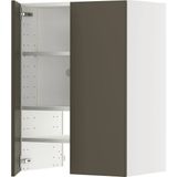 Ikea Metod Mutfak Duvar Dolabı, Aspiratör, Havstorp Kahverengi-Bej, G60XY80CM - Kahverengi - Bej