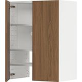 Ikea Metod Mutfak Duvar Dolabı, Kahverengi-Ceviz Görünümlü, G60XY80 cm – Şık ve Fonksiyonel Mutfak D