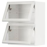 IKEA METOD mutfak yatay duvar dolabı HEJSTA beyaz-şeffaf cam - 09490594