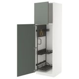 IKEA METOD temizlik dolabı NICKEBO mat gri/yeşil-koyu gri - 49574186