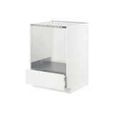 Ikea Metod/Maxımera, Ankastre Fırın Dolabı, Veddınge Beyaz, 60X60 Cm