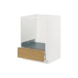 Ikea Metod/Maxımera, Ankastre Fırın Dolabı, Voxtorp Meşe Görünümlü, 60X60 Cm