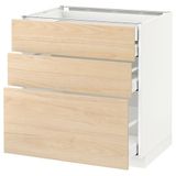 IKEA METOD/MAXIMERA çekmeceli alt dolap ASKERSUND açık dişbudak görünümlü - 09216091