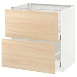 IKEA METOD/MAXIMERA çekmeceli alt dolap ASKERSUND açık dişbudak görünümlü - 79216097