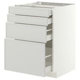 IKEA METOD/MAXIMERA çekmeceli alt dolap ASPUDDEN açık gri - 09604623