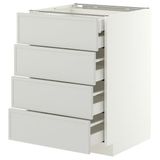 IKEA METOD/MAXIMERA çekmeceli alt dolap ASPUDDEN açık gri - 39605923