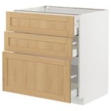 IKEA METOD/MAXIMERA çekmeceli alt dolap FORSBACKA meşe - 19509244