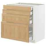 IKEA METOD/MAXIMERA çekmeceli alt dolap FORSBACKA meşe - 29509253