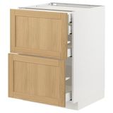 IKEA METOD/MAXIMERA çekmeceli alt dolap FORSBACKA meşe - 49509148