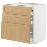 IKEA METOD/MAXIMERA çekmeceli alt dolap FORSBACKA meşe - 59509124