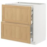 IKEA METOD/MAXIMERA çekmeceli alt dolap FORSBACKA meşe - 89509151
